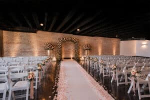 Wedding ceremony at The Pyrle